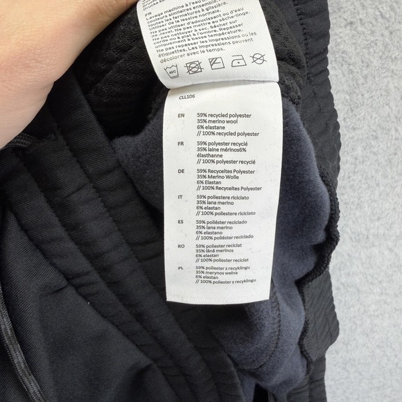 Mons Royale Decade Pants Mens 2XL Black Joggers Merino Wool Blend Thermal - Picture 9 of 9